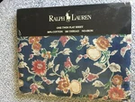 Ralph Lauren Jardin Blue Floral Twin Flat Sheet Nip French Country Farm House. Fixed Price $59.99.