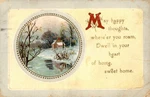 Happy Thoughts, Home, Witty Bra Lete, Furnishing House, Starting Work, Postcard. Fixed Price $11.14.
