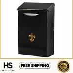 Wall Mount Mailbox Black Small City Classic Steel Galvanized Outside Post. Fixed Price $16.99.