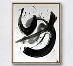 Ws Original Painting 14X11 Gallery Paper Abstract Monochromatic Modern Fine Art. Fixed Price $50.00.