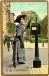 Woman Dropping Her Letter On Mail Box, To My Sweetheart Postcard. Fixed Price $29.99.
