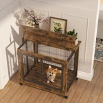 Furniture Style Dog Crate Side Table With Wheels, Lift Top & Double Doors, 31.5". Fixed Price $136.68.
