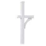 Salsbury White 4870WHT Deluxe Mailbox Post 1 Sided In Ground Mounted. Fixed Price $306.82.