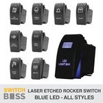 Blue Led Custom Laser Etched Rocker Switch 88 Styles Caravan Marine 4X4 Boat. Fixed Price $18.55.
