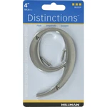 Hillman 843329 Silver Brushed Nickel Screw-on #9 Number In. (pack Of 3). Fixed Price $14.67.