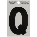 Hillman 840830 Black/silver Mylar Self-adhesive Q Letter In. (pack Of 6). Fixed Price $7.43.