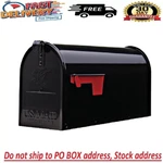 New- Gibraltar Mailboxes Classic Medium, Steel, Post Mount Mailbox, Blackopens. Fixed Price $25.97.