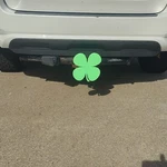 SHAMROCK/4 Leaf Clover Custom 2 Tow Hitch Cover- Big 8 Inches, Glow Dark. Fixed Price $40.00.