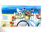 **open Box** Patriotic Bicycle By The Sea Evergreen Mailbox Cover 56663. Fixed Price $9.81.