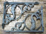 2 Cast Iron Nautical Mermaid Brackets Garden Braces Shelf Pirates Ship. Fixed Price $24.99.