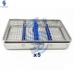 5X Sterilization Cassette Rack Tray Box Surgical Dental Holds 7 Instruments. Fixed Price $116.95.