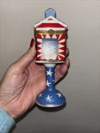 Empress Arts Enamel Patriotic House Mailbox Stamp Holder Dispenser Trinket. Fixed Price $12.00.