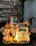 Fairy Garden Led Light Up Cottage Stone House With Welcome Sign Door Figurine. Fixed Price $30.99.