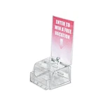 Azar 206008 Small Molded Suggestion Box With Pocket Lock And Key, Clear. Fixed Price $42.22.