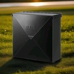 Black Outdoor Wall-mounted Mailbox 10 4 Inches Modern Metal Post. Fixed Price $30.00.