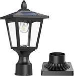 Solar Post Lights, 6000K Dusk To Dawn Lamp With Pier Mount Base. Fixed Price $55.34.