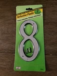 Hy-ko 4" Reflective Plastic House # 8. With Nails 30600*NEW*. Fixed Price $7.98.