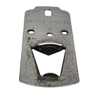 Bottle Opener Collectible Simple Polished Stamped Steel Wall Or Cabinet Mount. Fixed Price $14.99.