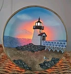 Vintage Up Brant Point/nantucket Ma Lighthouse Night By Donna Elias. Fixed Price $15.00.