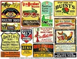 Farm & Country Stickers, Wagon, Cattle Feed, Windmill, Creamery, Ranch, 2 Sheets. Fixed Price $20.00.