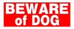 Beware Of Dog Heavy Duty Plastic Sign Security Warning Red White Hillman 841794. Fixed Price $24.32.