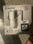 Fine Double Wall Stainless Steel Ice Bucket With Lid & Tong. Fixed Price $20.99.