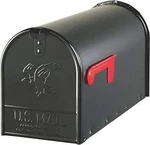 Durable Black Metal Large Rural Mailbox With Solar Light - E1600B00. Fixed Price $87.99.