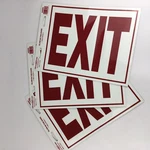 Hillman 840200 Exit Sign, Self Adhesive, Glow The Dark Vinyl 3 Pack. Fixed Price $19.97.