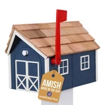 Amish Cedar Roof Wooden With Window & Door Trim, Handcrafted Mailboxe.... Fixed Price $211.21.