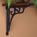 Naiture Whorl Cast Iron Shelf Bracket Black Powder Coat Finish. Fixed Price $58.99.