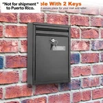 Lockable Galvanized Iron Letter Post Box Locking Security Drop With 2 Keys. Fixed Price $58.15.