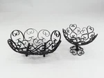 2PC Retro Vtg 1970S Mediterranean Spanish Revival Wrought Iron Baskets. Fixed Price $37.44.