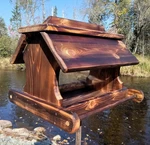 16 Inch Cedar Wood Post Mount Bird Feeder. Fixed Price $114.95.