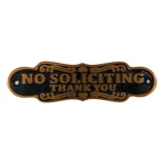 Vintage Style No Soliciting Metal Sign 7.5'' Antique Copper Door Plaque Decor. Fixed Price $27.59.