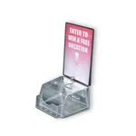 Azar Displays Clear Small Molded Lottery Box With Pocket, Lock And Key. Fixed Price $33.14.