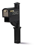 STEP2 Mailmaster Hudson Mailbox, Magnetic Door, Large Newspaper Holder, Black. Fixed Price $123.99.