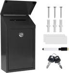 Metal Suggestion Box Donation With Slot Drop Lock And Key Black. Fixed Price $30.92.