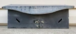 Vintage Hanging Mail Box Flip Top Lid Metal Fleur-de-lis Motif Mid Century. Fixed Price $16.96.