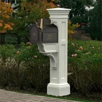 Pemberly Row Weatherproof Traditional Plastic Mail Post In White. Fixed Price $301.46.