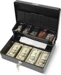 CB-2011, Lockable Cash Box With Coin Tray Durable Metal Money Key. Fixed Price $59.20.