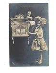 SB2795 Victorian Girl Before Vintage Mail Box From 1913 Rare Rppc. Fixed Price $13.00.
