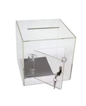 Source One Premium Acrylic Cube Donation Box With Deluxe Rear Open Door And C.... Fixed Price $56.25.