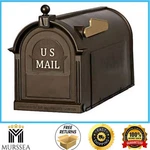 Bronze Post Mount Mailbox, Large, Keeps Dry, Heavy Duty For Rural. Fixed Price $21.99.