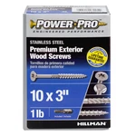 Hillman 48623 Premium 305 Stainless Steel Wood Screws (#10 3") 2LB Box (132CT). Fixed Price $49.95.