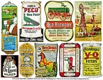 Farm & Country Signs, 2 Sticker Sheets, Grain, Feed, Windmill, Wagon, Milk. Fixed Price $20.00.