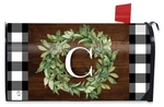 Briarwood Lane Wreath Monogram Letter Mailbox Cover. Fixed Price $15.95.