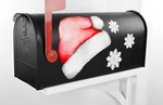 Mailbox Magnet (partial Cover) Red Santa Hat With 3 Snowflakes Christmas Decor. Fixed Price $16.95.