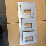 Ikea Skrissel Grey Modern Metal Wall Mounted Magazine Newspaper Rack Holder 31. Fixed Price $50.00.