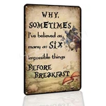 Hesanqian Vintage Metal Tin Sign "why, 8 X 12 Inches, BLACK-6. Fixed Price $11.75.