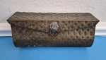 Vintage 1950'S Hammered Copper Wall Mounted Mail Box With Lions Head Nice.... Fixed Price $99.95.
